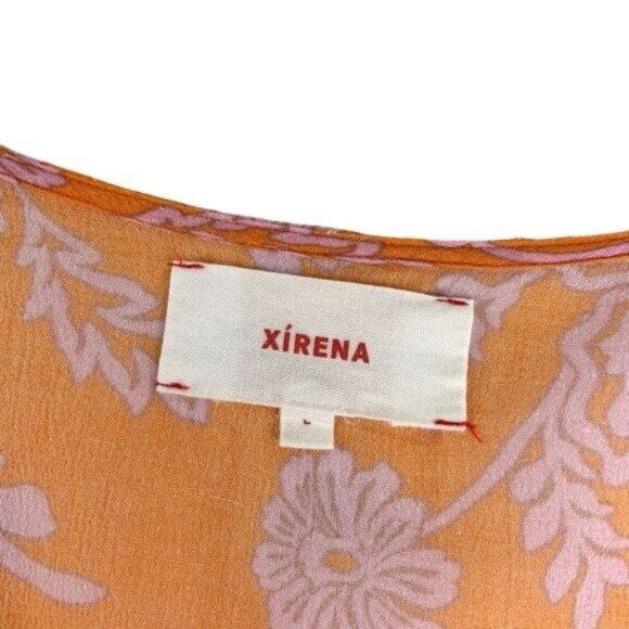 NWOT Xirena Orange Mykah Floral Maxi Dress - Picture 4 of 8